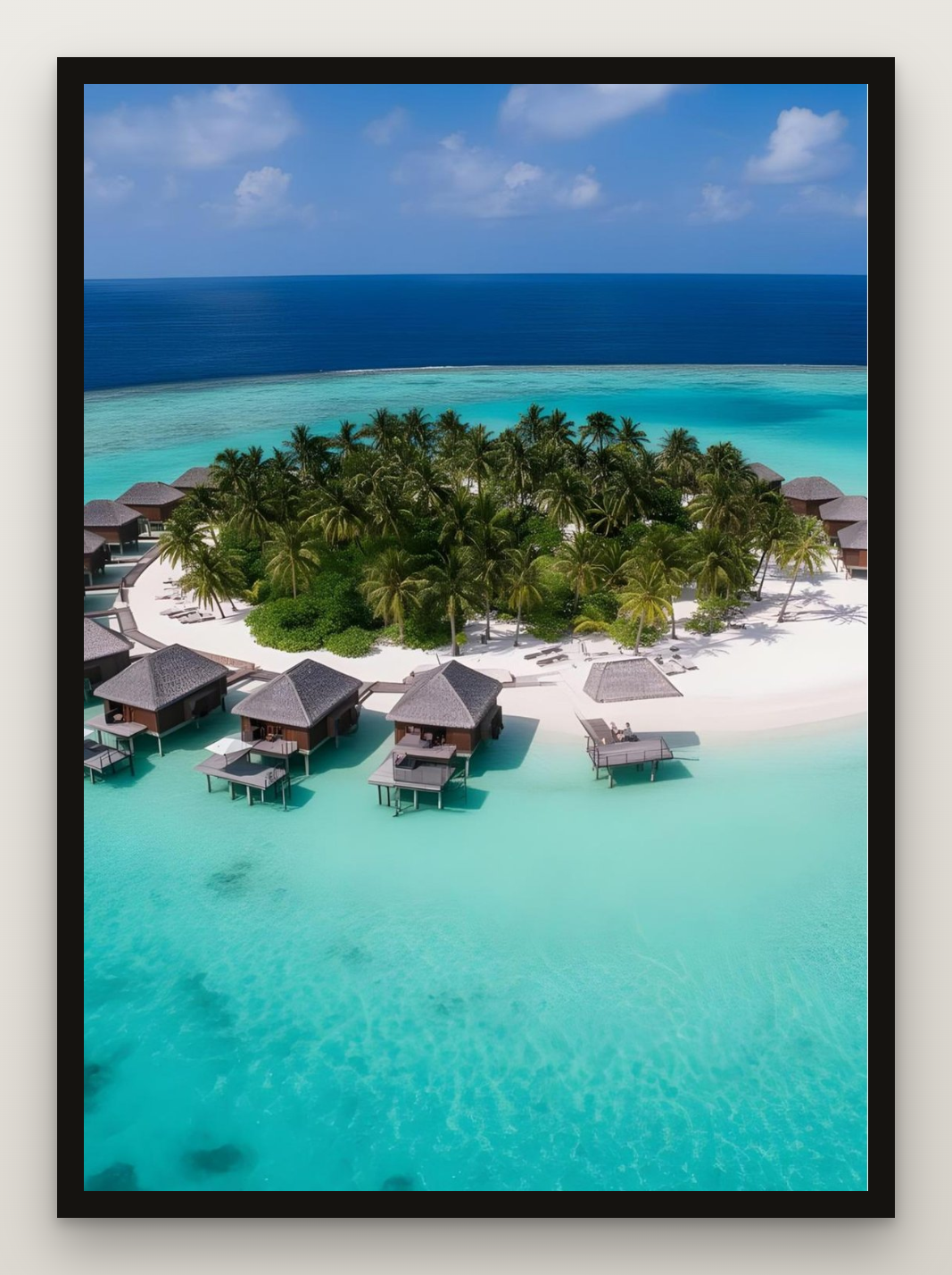 Maldives – Inramad poster